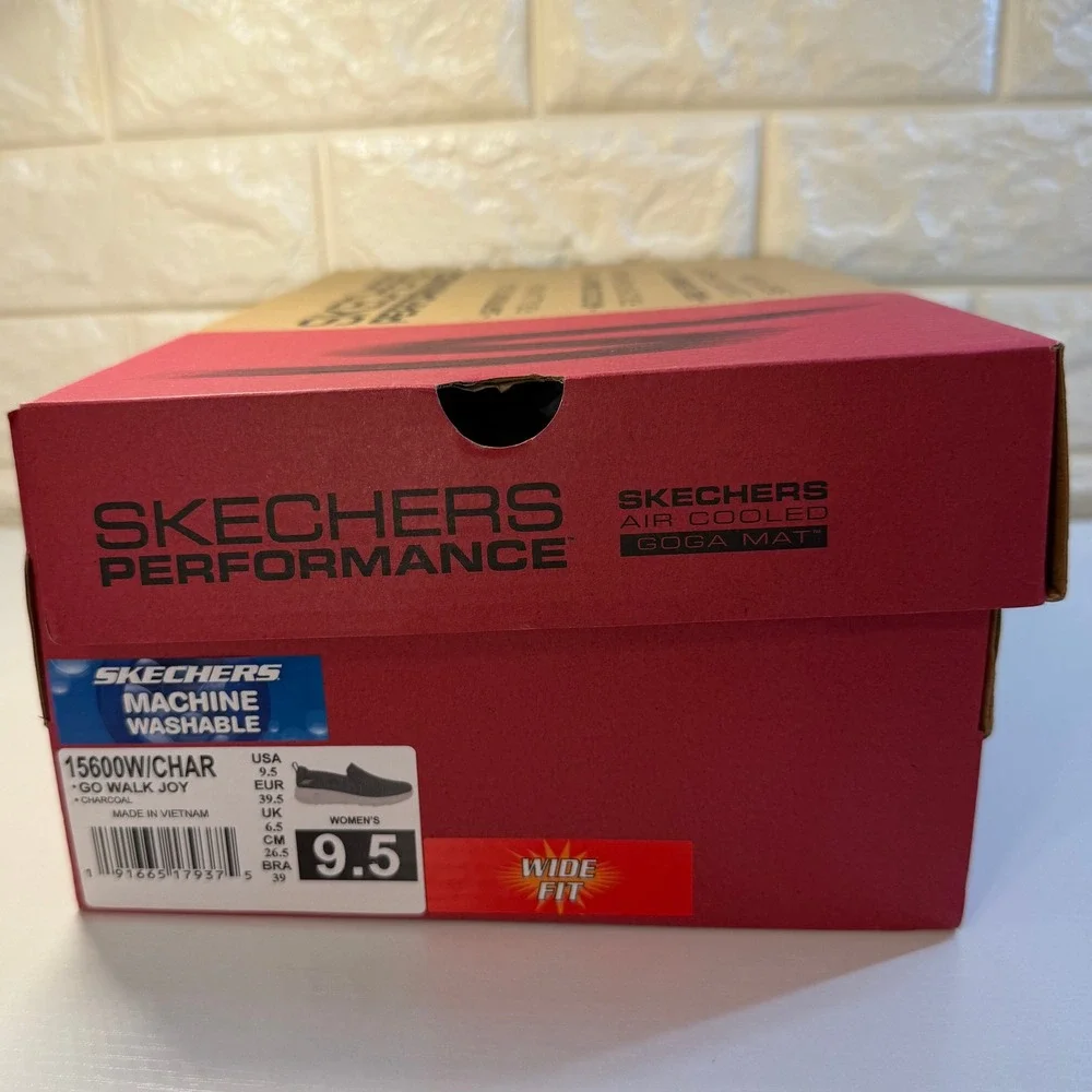 Skechers GOwalk Joy Womens 9.5 Wide Charcoal New Walking Shoes 15600W